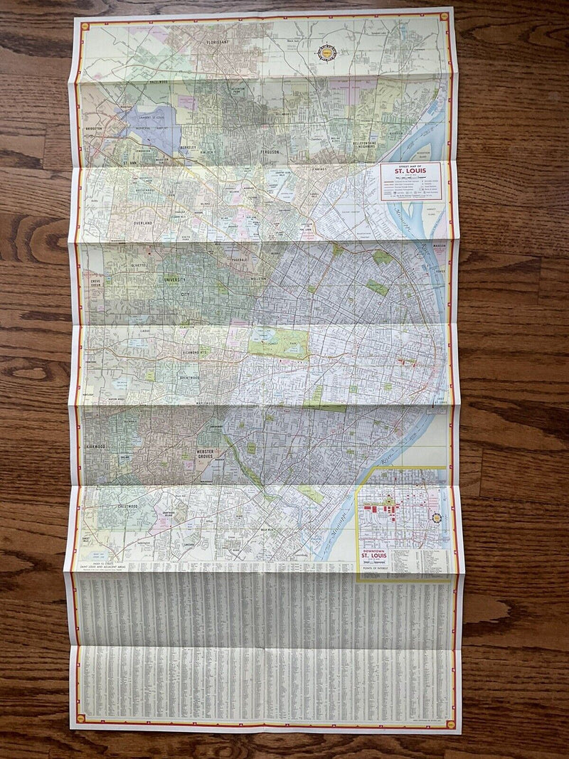 Load image into Gallery viewer, 1962 Shell St. Louis Missouri Transportation Travel Road Map