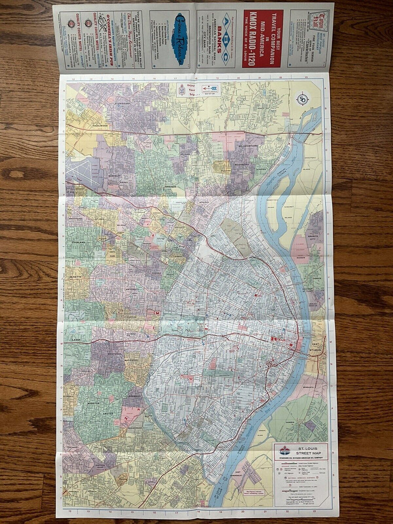 Load image into Gallery viewer, 1969 Standard Oil St. Louis Missouri Transportation Travel Road Map
