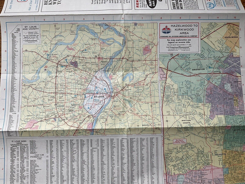 Load image into Gallery viewer, 1969 Standard Oil St. Louis Missouri Transportation Travel Road Map