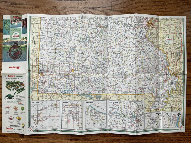 Load image into Gallery viewer, 1964-65 Sinclair Missouri State Highway Transportation Travel Road Map