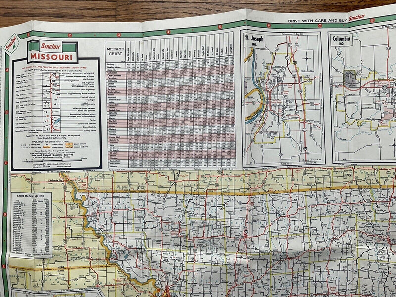 Load image into Gallery viewer, 1964-65 Sinclair Missouri State Highway Transportation Travel Road Map