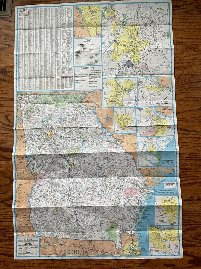 Load image into Gallery viewer, 2001 Alabama Georgia AAA State Highway Transportation Travel Road Map