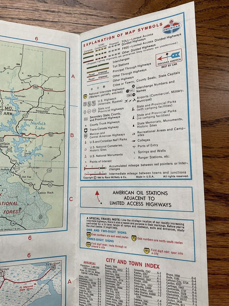 Load image into Gallery viewer, 1968 Standard Oil Arkansas Louisiana Mississippi Highway Travel Road Map US