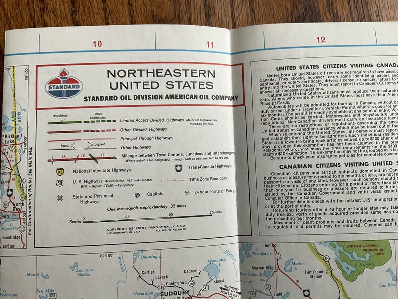 Load image into Gallery viewer, 1970 Standard Oil Northeastern US Highway Transportation Travel Road Map