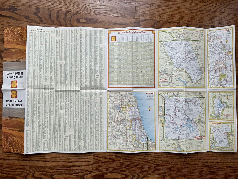 Load image into Gallery viewer, 1963 Shell North Central United States Highway Transportation Travel Road Map