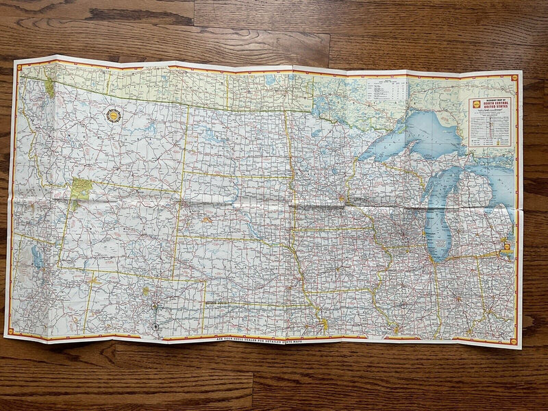 Load image into Gallery viewer, 1963 Shell North Central United States Highway Transportation Travel Road Map