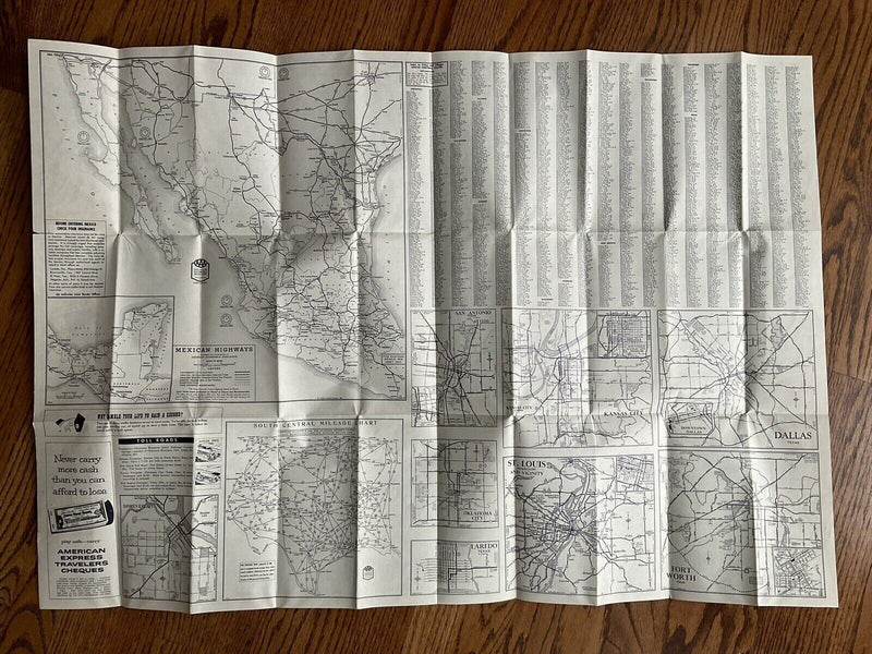 Load image into Gallery viewer, Road Map of South Central States USA by AAA Travel 1958 Transportation