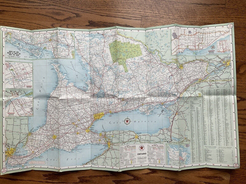 Load image into Gallery viewer, 1965 Texaco Ontario Canada Highway Transportation Travel Road Map