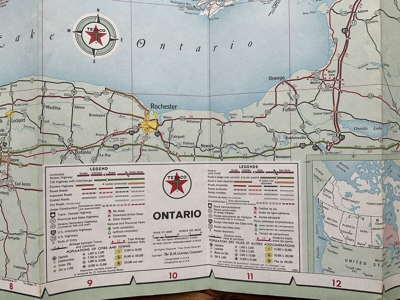 Load image into Gallery viewer, 1965 Texaco Ontario Canada Highway Transportation Travel Road Map