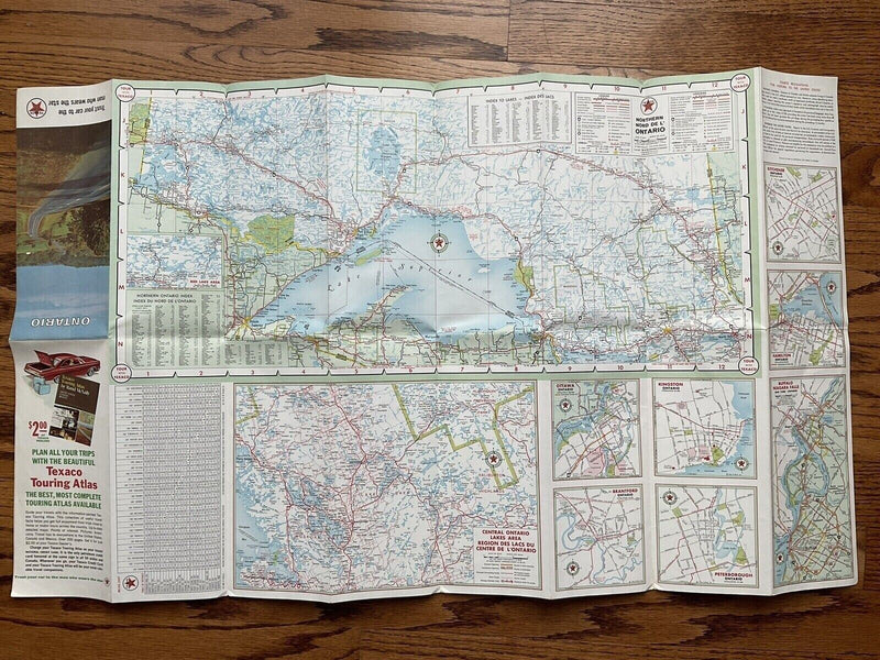 Load image into Gallery viewer, 1965 Texaco Ontario Canada Highway Transportation Travel Road Map