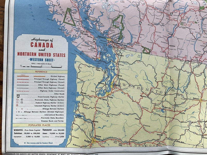Load image into Gallery viewer, 1966 Northern Canada official Highway Transportation Travel Road Map