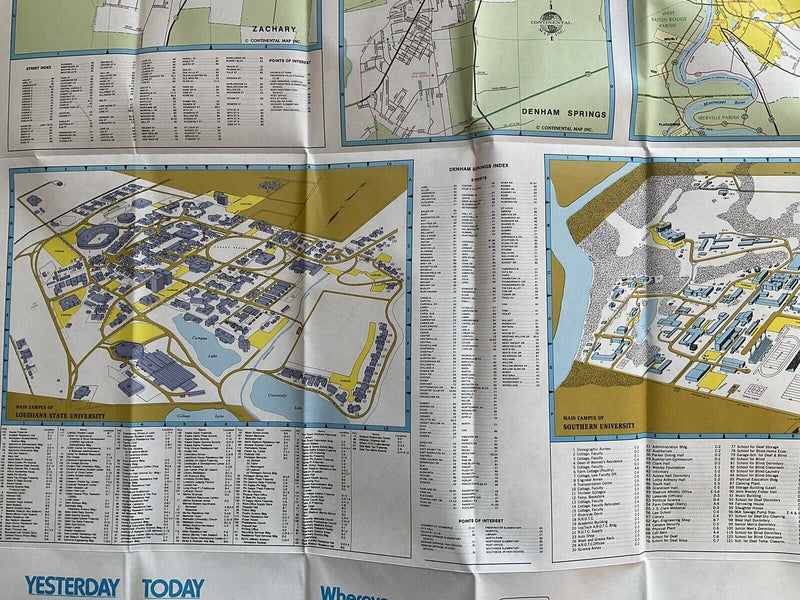 Load image into Gallery viewer, 1982 Official Baton Rouge Louisiana Transportation Travel Road Map with Cities