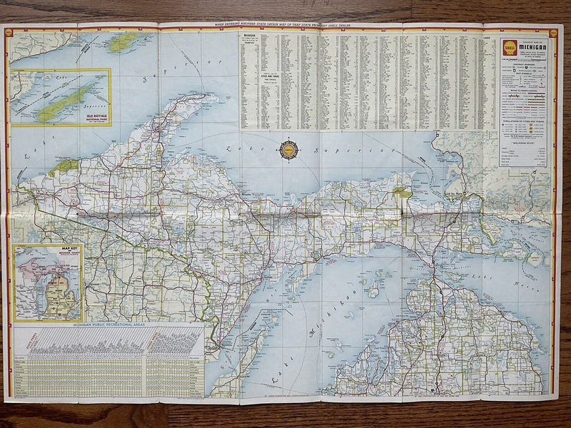 Load image into Gallery viewer, 1963 Shell Oil Michigan State Highway Transportation Travel Road Map
