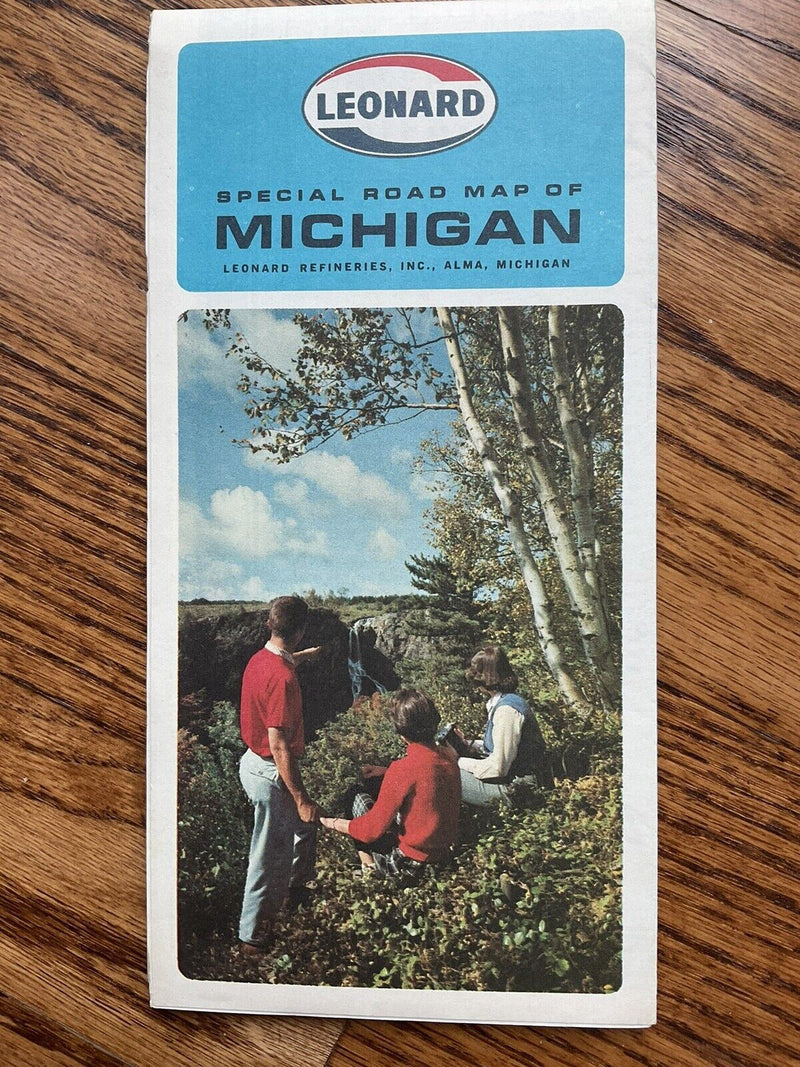 Load image into Gallery viewer, 1965 Leonard Michigan State Highway Transportation Travel Road Map