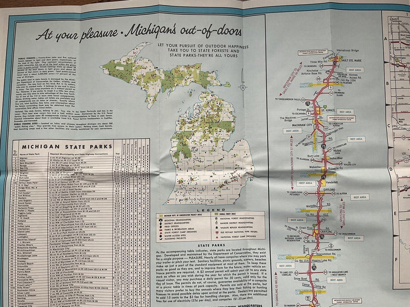 Load image into Gallery viewer, 1965 Leonard Michigan State Highway Transportation Travel Road Map