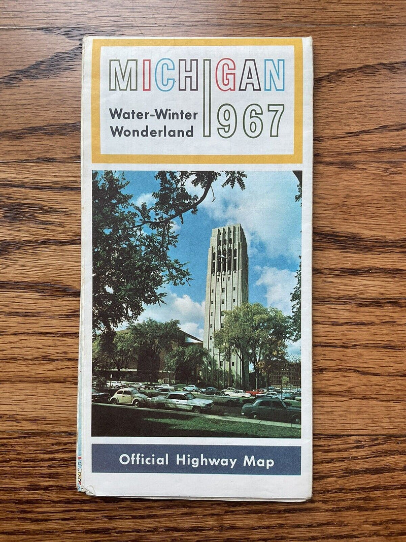 Load image into Gallery viewer, 1967 Official Michigan State Highway Transportation Travel Road Map