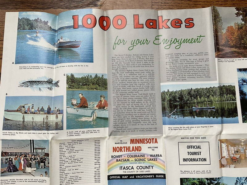 Load image into Gallery viewer, 1967 Itasca County Minnesota Vacation Guide and Official Travel Map
