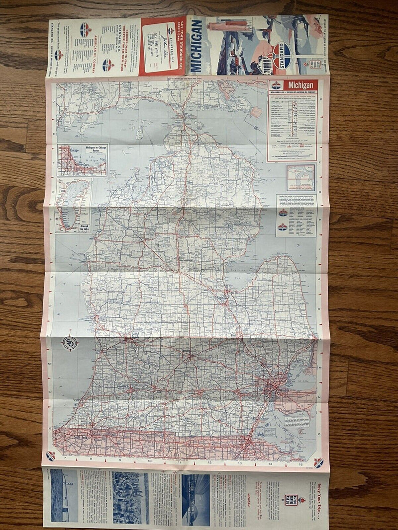 Load image into Gallery viewer, 1960s Standard Oil Michigan State Highway Transportation Travel Road Map