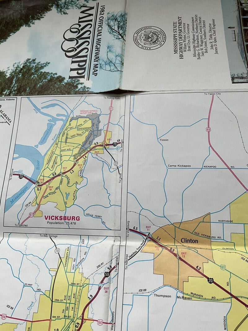 Load image into Gallery viewer, 1982 Official Mississippi State Highway Transportation Travel Road Map