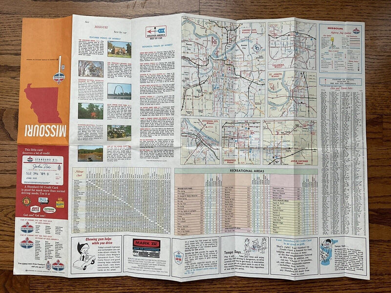 Load image into Gallery viewer, 1968 Standard Oil Missouri State Highway Transportation Travel Road Map