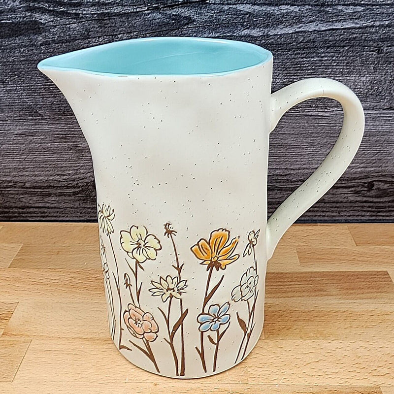 Load image into Gallery viewer, Summer Floral Embossed Pitcher Decorative Home by Blue Sky