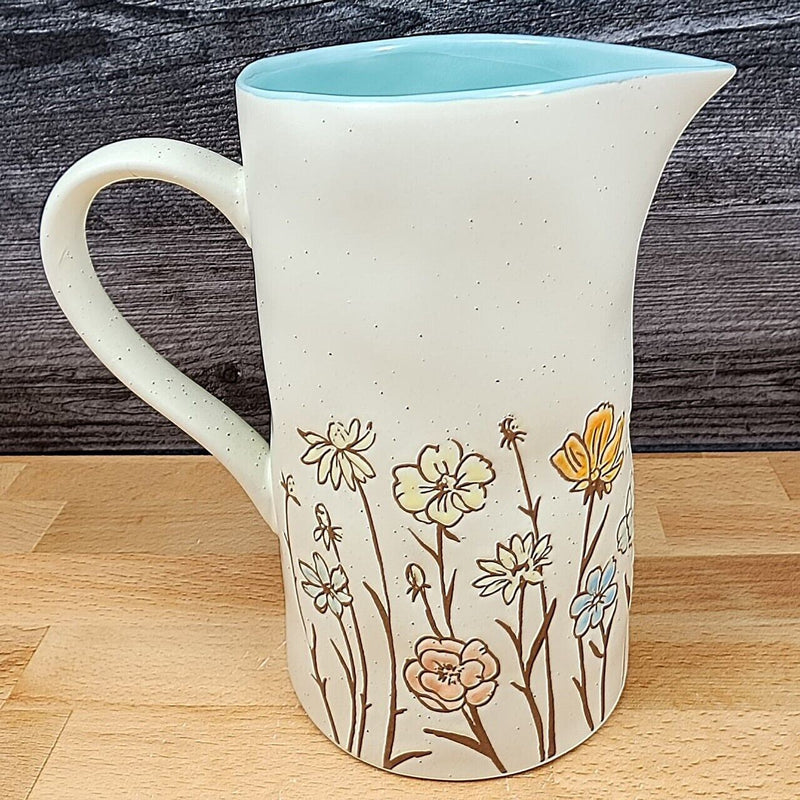 Load image into Gallery viewer, Summer Floral Embossed Pitcher Decorative Home by Blue Sky