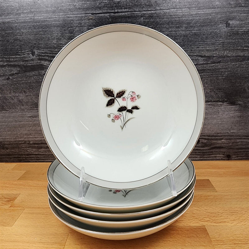 Load image into Gallery viewer, Noritake Grayson Sauce Bowl Set of 5 Fruit Dessert Vintage China Pink Flower