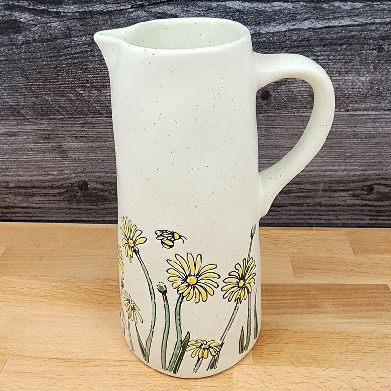 Load image into Gallery viewer, Summer Daisy with Bee's Embossed Pitcher Decorative Floral Home by Blue Sky