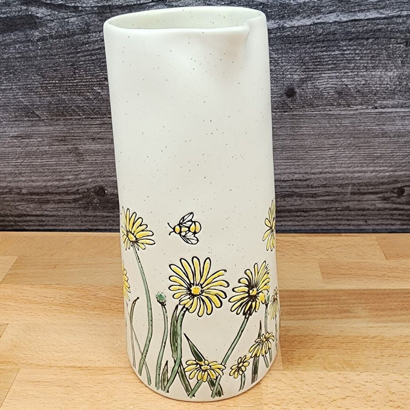 Load image into Gallery viewer, Summer Daisy with Bee's Embossed Pitcher Decorative Floral Home by Blue Sky