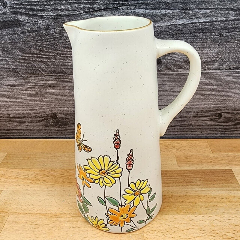 Load image into Gallery viewer, Summer Butterflies and Daisy Embossed Pitcher Decorative Floral Home by Blue Sky
