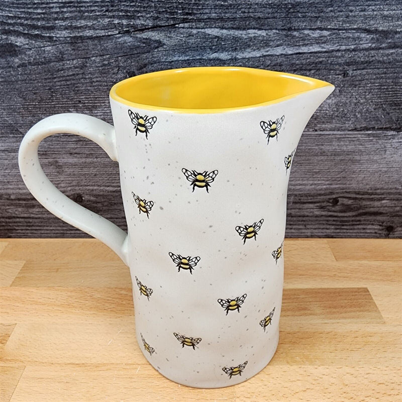 Load image into Gallery viewer, Honey Bee Embossed Pitcher Decorative Home Canister by Blue Sky
