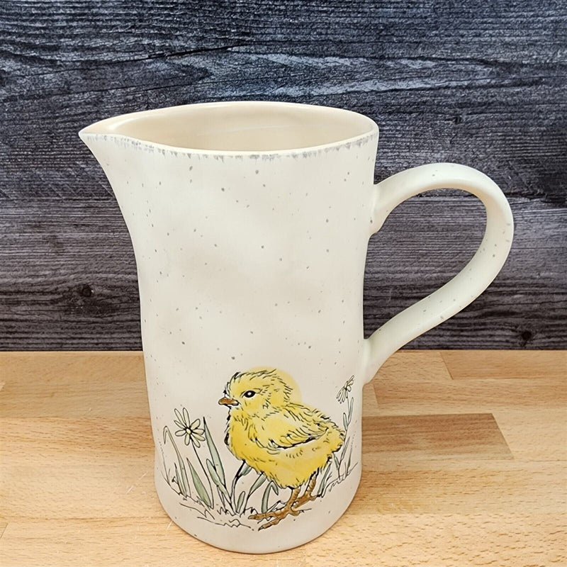 Load image into Gallery viewer, Chickadee Spring Bird Embossed Pitcher Decorative Floral Home by Blue Sky
