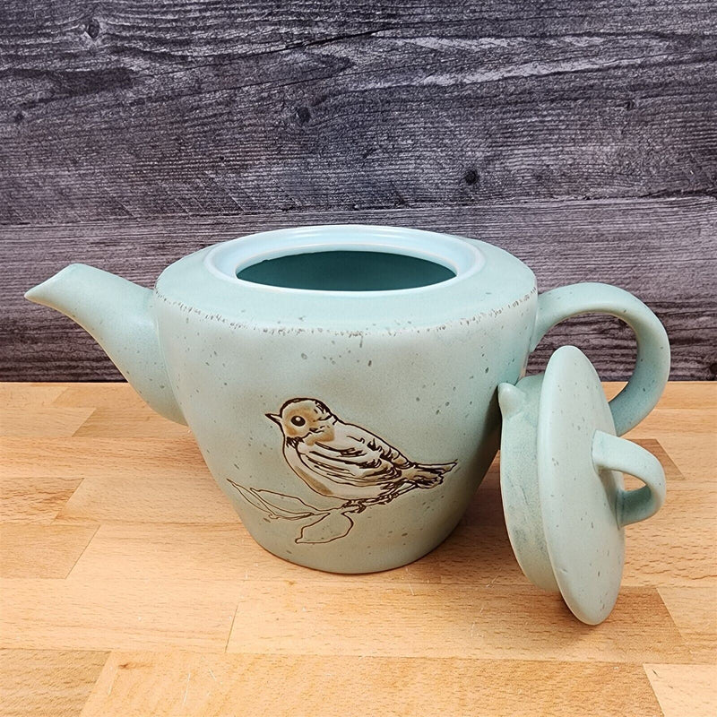 Load image into Gallery viewer, Bird Embossed Teapot Animal Ceramics Collectable Décor Tea Pot by Blue Sky