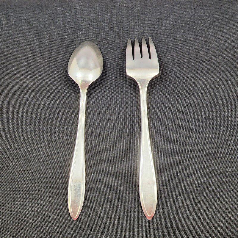 Load image into Gallery viewer, Oneida Community 1917 Adam Silverplate Meat Fork and Table Spoon Server