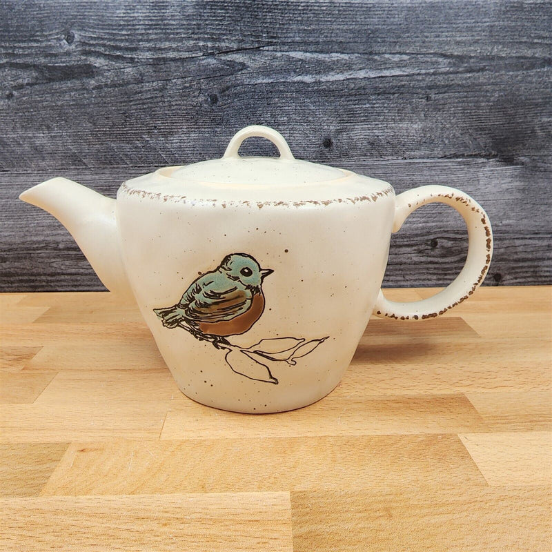 Load image into Gallery viewer, Embossed Bird Teapot Ceramics Animal Tea Pot Décor Collectable by Blue Sky