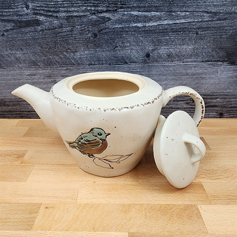 Load image into Gallery viewer, Embossed Bird Teapot Ceramics Animal Tea Pot Décor Collectable by Blue Sky
