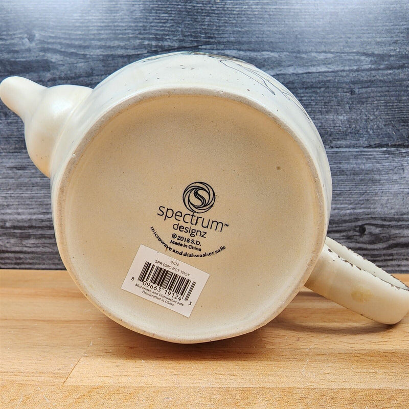 Load image into Gallery viewer, Embossed Bird Teapot Ceramics Animal Tea Pot Décor Collectable by Blue Sky
