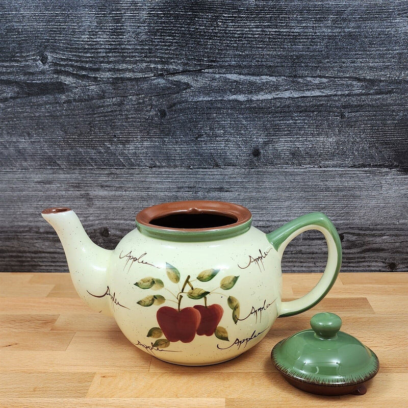 Load image into Gallery viewer, Apple Orchard Teapot Ceramics Floral with Lid by Home Interiors