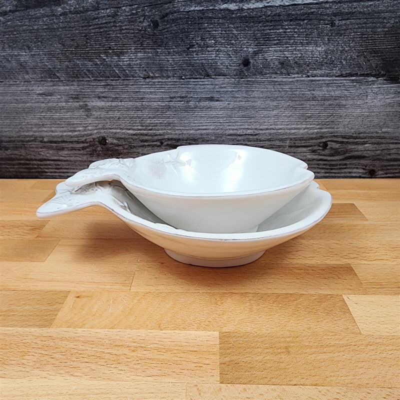 Load image into Gallery viewer, Laguna Coastal White Set of Fish Bowls Ocean Sea Shells Conch By Blue Sky