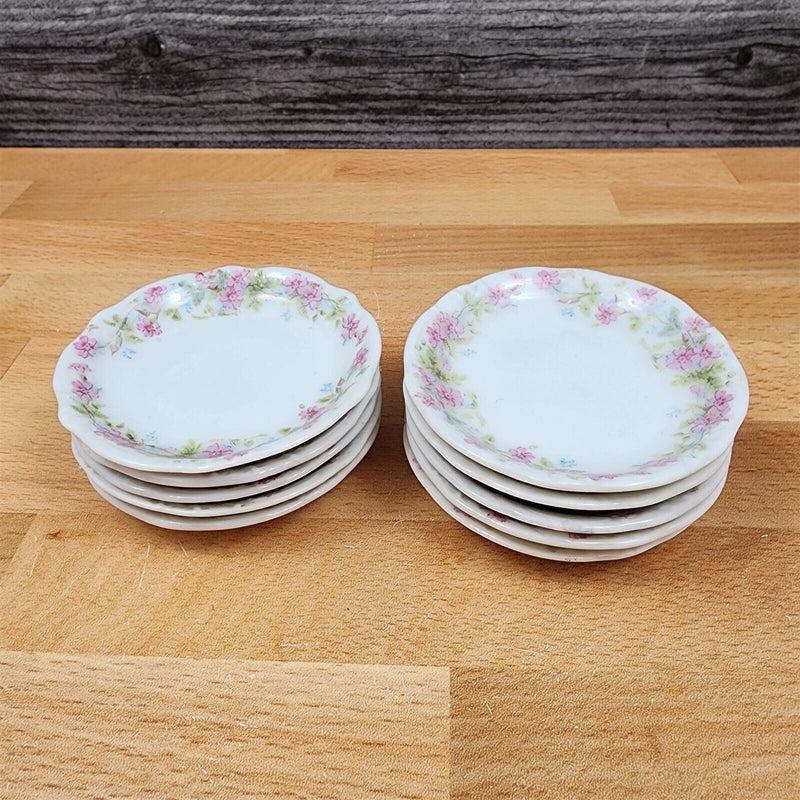 Load image into Gallery viewer, ZSC41 Small Butter Tea Bag Holder Set of 10 Scalloped, Pink Roses White ZS & Co