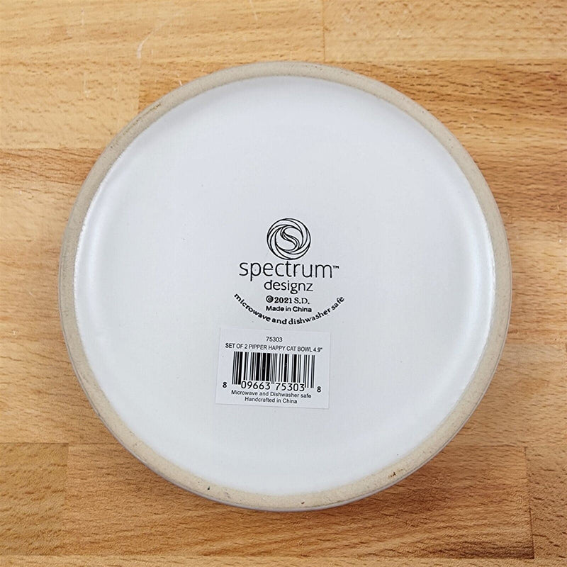 Load image into Gallery viewer, Happy Cat Water Food Bowl Set Embossed Treat Dish in Pink and White By Blue Sky
