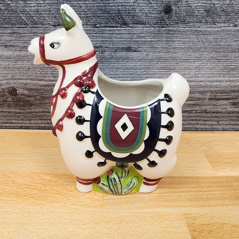 Load image into Gallery viewer, Llama Creamer Pitcher Embossed by Blue Sky Clayworks Heather Goldminc