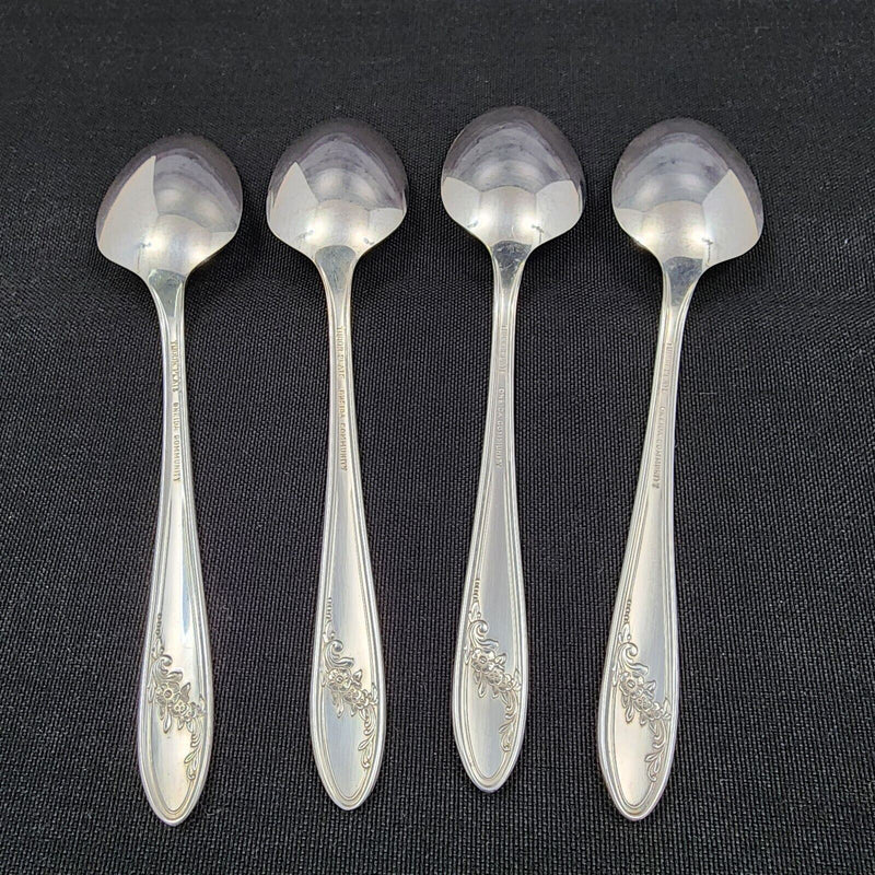 Load image into Gallery viewer, Oneida Queen Bess II Set of 4 Spoons Silverplated 1946