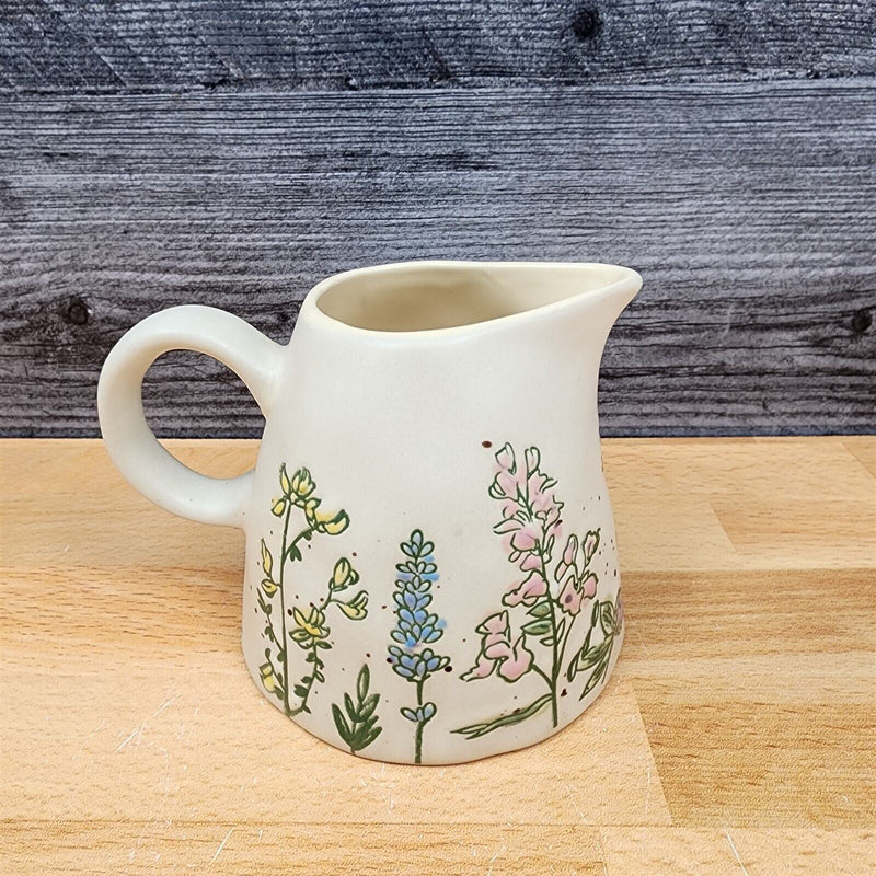 Load image into Gallery viewer, Spring Flower Creamer Pitcher Embossed by Blue Sky Clayworks