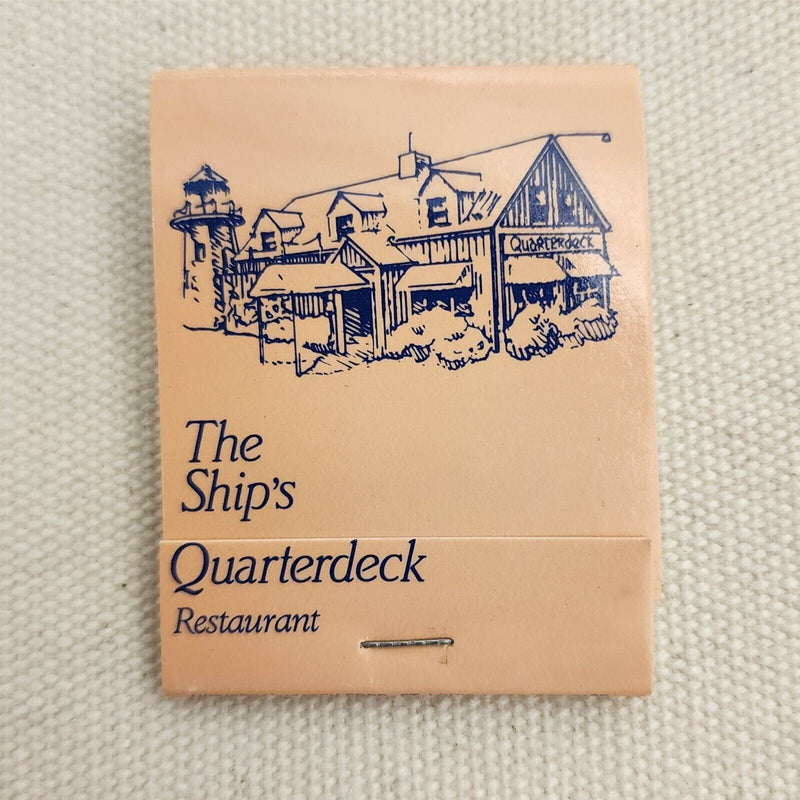 Load image into Gallery viewer, Ships Quarterdeck Restaurant Matchbook Kittery Maine Unstruck