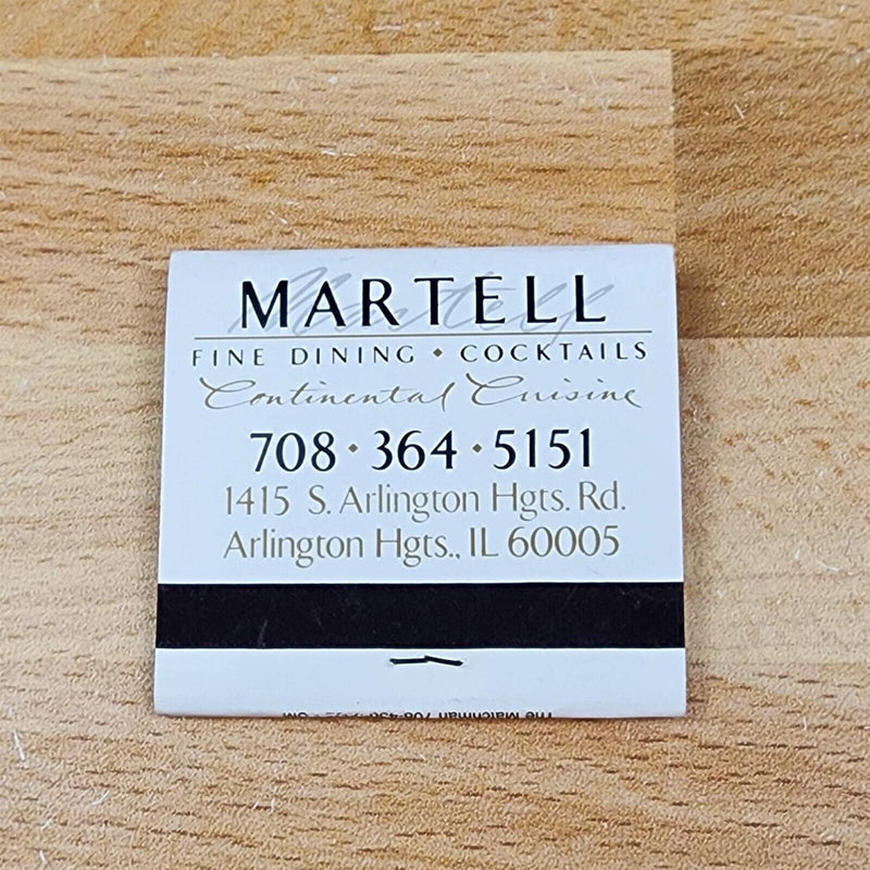 Load image into Gallery viewer, Martell Fine Dining Restaurant Arlington Heights Illinois Unstruck Matchbook