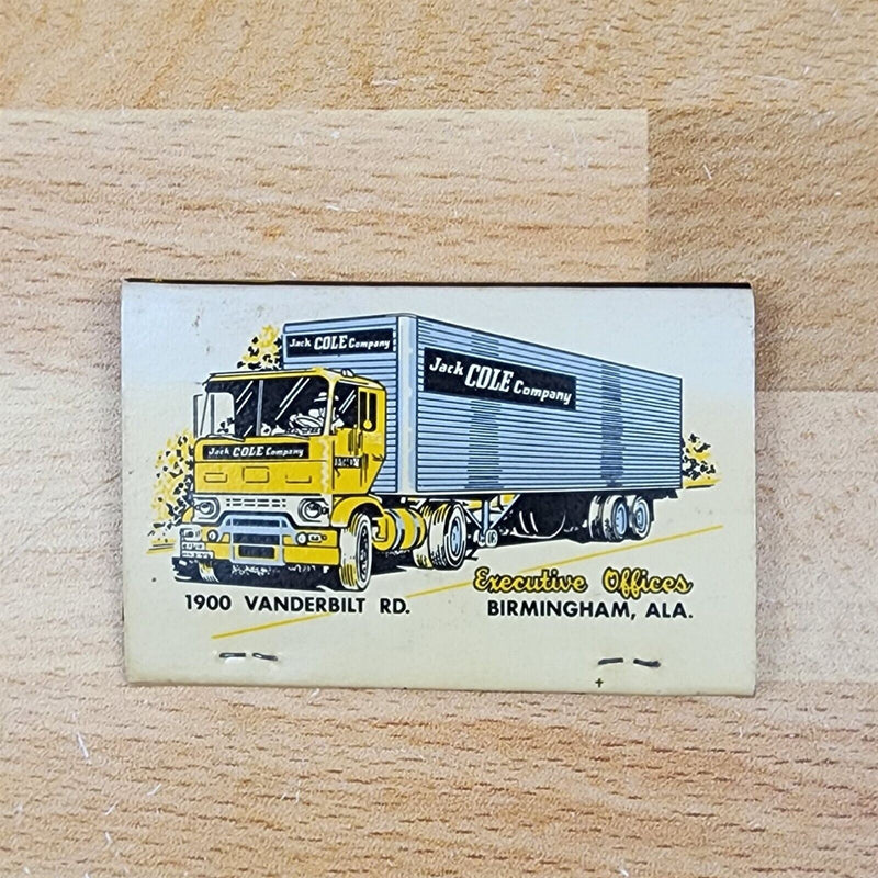 Load image into Gallery viewer, Jack Cole Transportation Trucking Matchbook Unstruck Birmingham Alabama