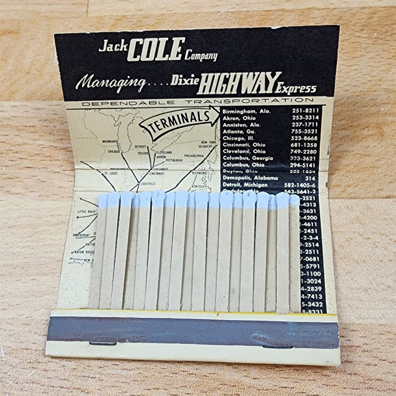 Load image into Gallery viewer, Jack Cole Transportation Trucking Matchbook Unstruck Birmingham Alabama
