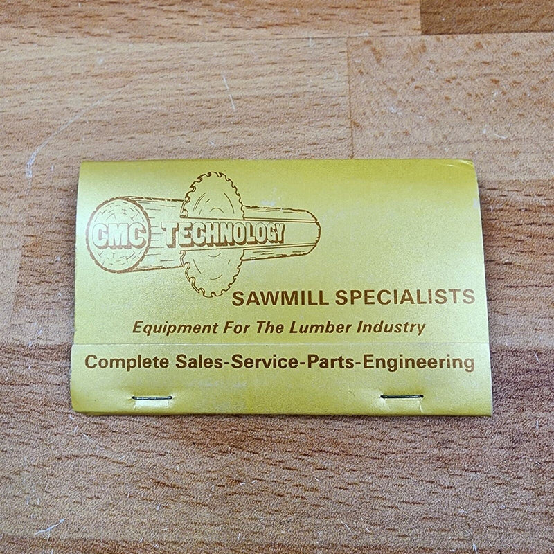 Load image into Gallery viewer, CMC Technology Sawmill Specialists Matchbook Unstruck Advertising Memorabilia
