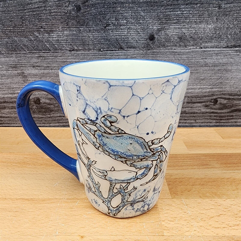 Load image into Gallery viewer, Crab Ceramic Coffee Mug Sea Nautical Beverage Cup 16oz (437ml) by Blue Sky